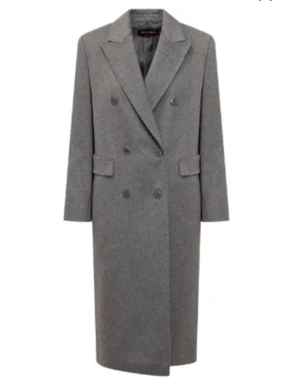 Studio MaxMara Double-Breasted Long wool Coat - Gray